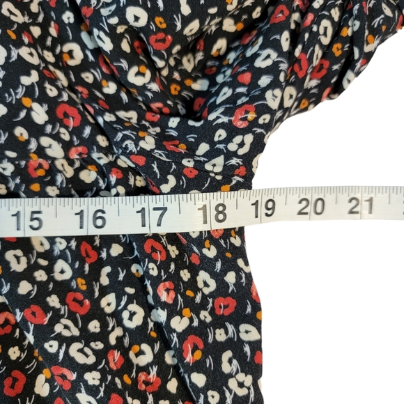 Miss Selfridge Micro Floral Pattern Flowy Blouse Fashion Top Women's Size US 4 - Picture 11 of 13